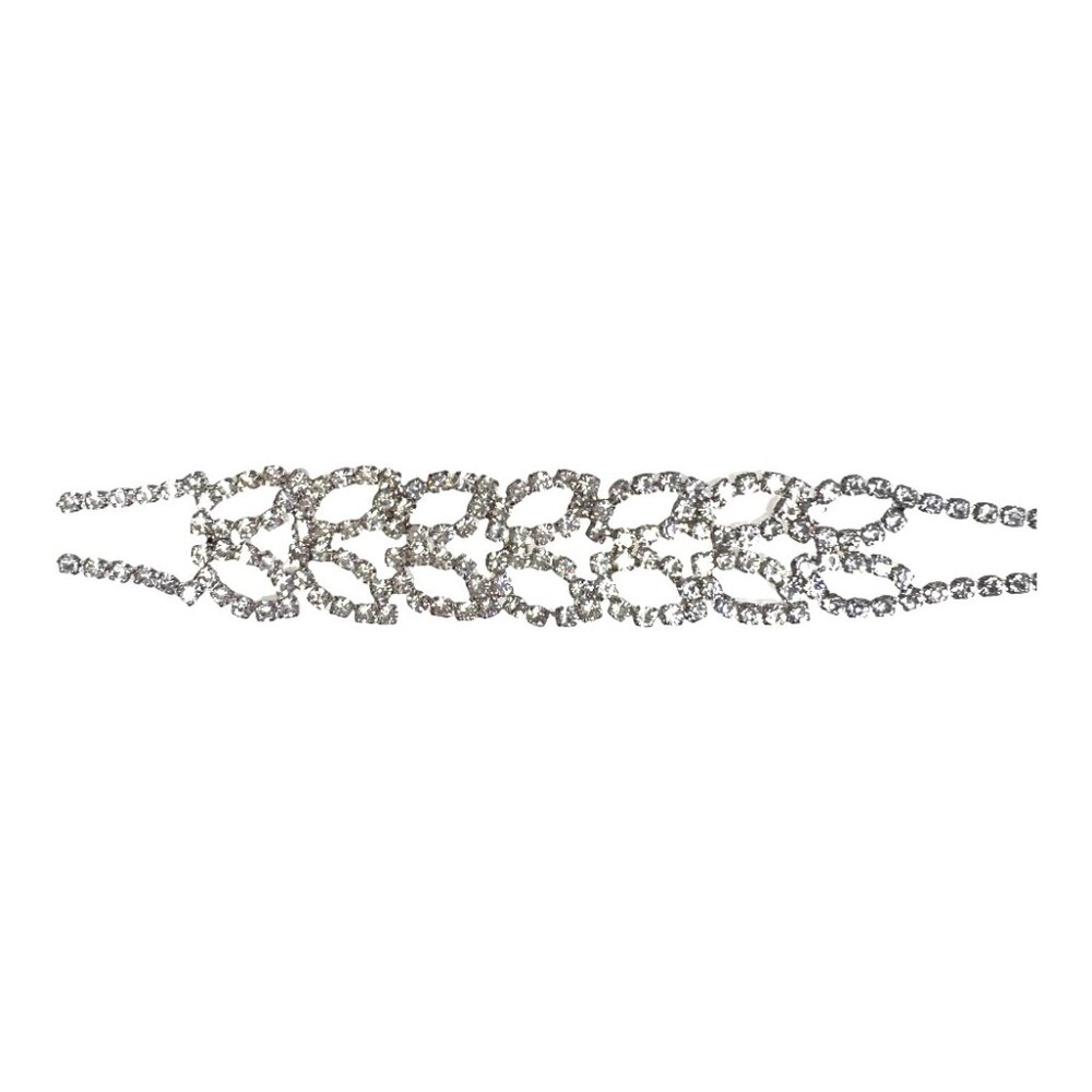 🚨CLEARANCE! Floral Sparkly CZ and Silver Tone Adjustable Clasp Bracelet